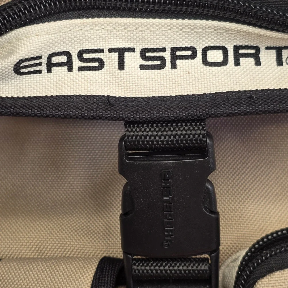 Vintage Eastsport Backpack Tan‎ Multipocket 90s Travel Hiking Daypack